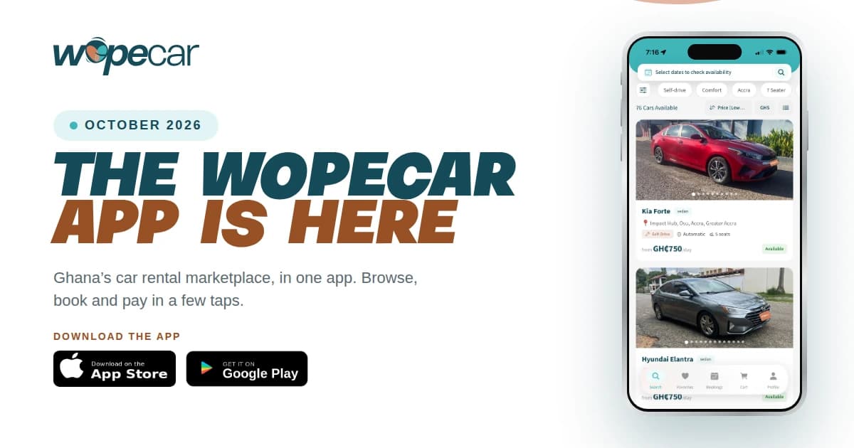 WopeCar Launches Its First Mobile App and a Brand-New Website Experience